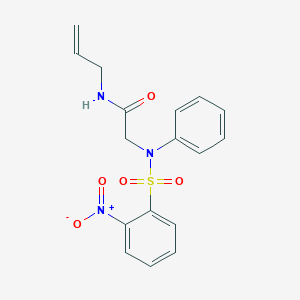 molecular formula C17H17N3O5S B410758 N-allyl-2-[({2-nitrophenyl}sulfonyl)anilino]acetamide 