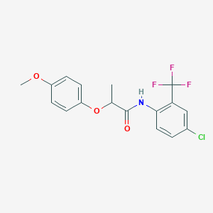 N-[4-chloro-2-(trifluoromethyl)phenyl]-2-(4-methoxyphenoxy)propanamide