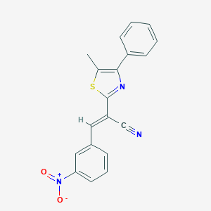 3-{3-Nitrophenyl}-2-(5-methyl-4-phenyl-1,3-thiazol-2-yl)acrylonitrile