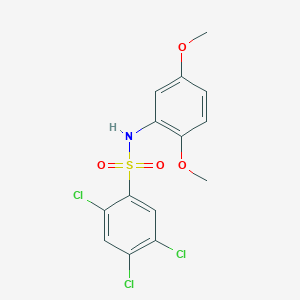 molecular formula C14H12Cl3NO4S B4107659 2,4,5-trichloro-N-(2,5-dimethoxyphenyl)benzenesulfonamide 