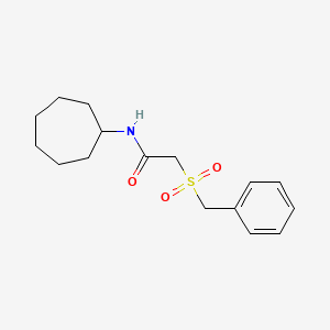 2-(benzylsulfonyl)-N-cycloheptylacetamide