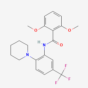 molecular formula C21H23F3N2O3 B4107667 2,6-dimethoxy-N-[2-(1-piperidinyl)-5-(trifluoromethyl)phenyl]benzamide 