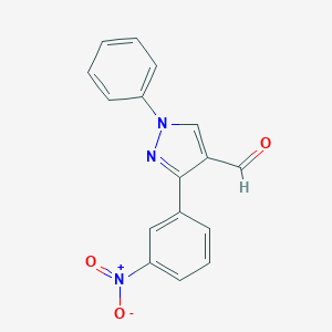 molecular formula C16H11N3O3 B410767 3-(3-nitrophenyl)-1-phenyl-1H-pyrazole-4-carbaldehyde CAS No. 333327-63-2