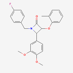 4-(3,4-dimethoxyphenyl)-1-(4-fluorobenzyl)-3-(2-methylphenoxy)-2-azetidinone