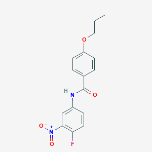 N-{4-fluoro-3-nitrophenyl}-4-propoxybenzamide