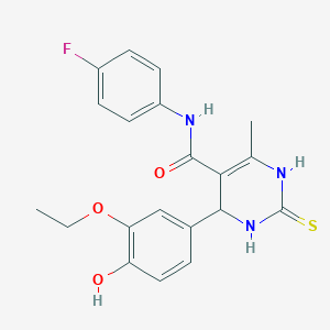 4-(3-ethoxy-4-hydroxyphenyl)-N-(4-fluorophenyl)-6-methyl-2-thioxo-1,2,3,4-tetrahydro-5-pyrimidinecarboxamide