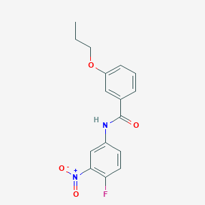 molecular formula C16H15FN2O4 B410771 N-{4-fluoro-3-nitrophenyl}-3-propoxybenzamide 