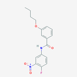 molecular formula C17H17FN2O4 B410772 3-butoxy-N-{4-fluoro-3-nitrophenyl}benzamide 