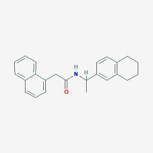 molecular formula C24H25NO B4107733 2-(1-naphthyl)-N-[1-(5,6,7,8-tetrahydro-2-naphthalenyl)ethyl]acetamide 