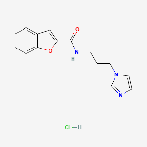 molecular formula C15H16ClN3O2 B4107738 N-[3-(1H-imidazol-1-yl)propyl]-1-benzofuran-2-carboxamide hydrochloride 