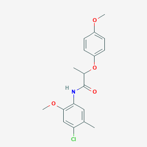 molecular formula C18H20ClNO4 B4107747 N-(4-chloro-2-methoxy-5-methylphenyl)-2-(4-methoxyphenoxy)propanamide 