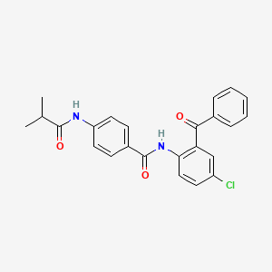 molecular formula C24H21ClN2O3 B4107754 N-(2-benzoyl-4-chlorophenyl)-4-(isobutyrylamino)benzamide 