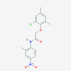 molecular formula C17H17ClN2O4 B410776 2-(2-chloro-4,6-dimethylphenoxy)-N-(2-methyl-4-nitrophenyl)acetamide 
