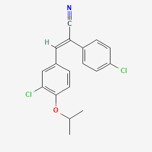 molecular formula C18H15Cl2NO B4107760 3-(3-chloro-4-isopropoxyphenyl)-2-(4-chlorophenyl)acrylonitrile 