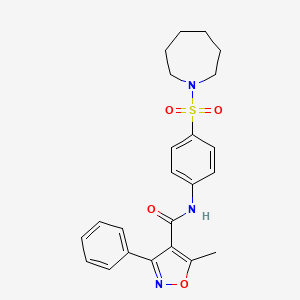 N-[4-(1-azepanylsulfonyl)phenyl]-5-methyl-3-phenyl-4-isoxazolecarboxamide