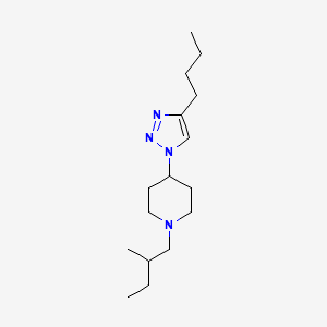 molecular formula C16H30N4 B4107794 4-(4-butyl-1H-1,2,3-triazol-1-yl)-1-(2-methylbutyl)piperidine 