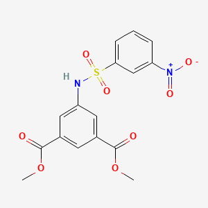 molecular formula C16H14N2O8S B4107814 dimethyl 5-{[(3-nitrophenyl)sulfonyl]amino}isophthalate 