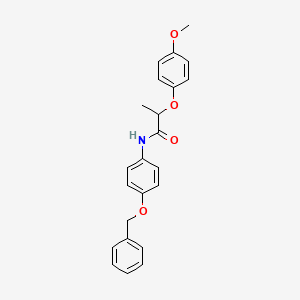 molecular formula C23H23NO4 B4107826 N-[4-(benzyloxy)phenyl]-2-(4-methoxyphenoxy)propanamide 