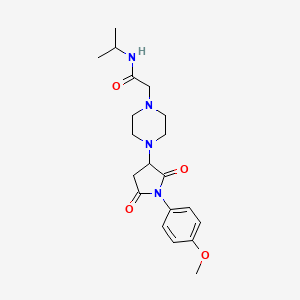 N-isopropyl-2-{4-[1-(4-methoxyphenyl)-2,5-dioxo-3-pyrrolidinyl]-1-piperazinyl}acetamide