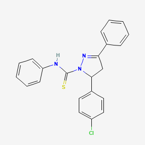 5-(4-chlorophenyl)-N,3-diphenyl-4,5-dihydro-1H-pyrazole-1-carbothioamide