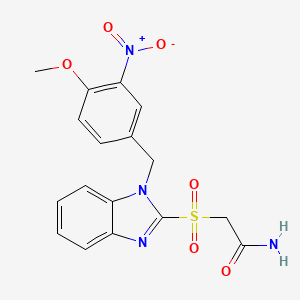 2-{[1-(4-methoxy-3-nitrobenzyl)-1H-benzimidazol-2-yl]sulfonyl}acetamide