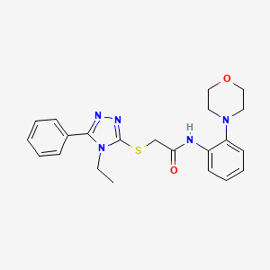 2-[(4-ethyl-5-phenyl-4H-1,2,4-triazol-3-yl)thio]-N-[2-(4-morpholinyl)phenyl]acetamide