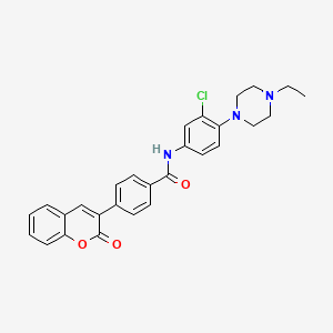 molecular formula C28H26ClN3O3 B4107885 N-[3-chloro-4-(4-ethyl-1-piperazinyl)phenyl]-4-(2-oxo-2H-chromen-3-yl)benzamide 