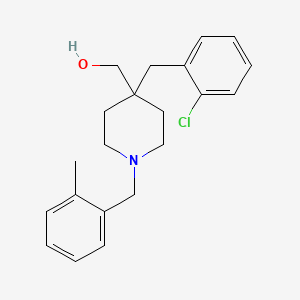 molecular formula C21H26ClNO B4107893 [4-(2-chlorobenzyl)-1-(2-methylbenzyl)-4-piperidinyl]methanol 