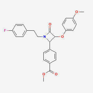 methyl 4-[1-[2-(4-fluorophenyl)ethyl]-3-(4-methoxyphenoxy)-4-oxo-2-azetidinyl]benzoate