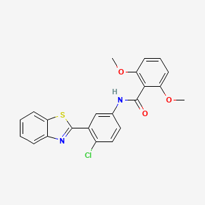 molecular formula C22H17ClN2O3S B4107901 N-[3-(1,3-benzothiazol-2-yl)-4-chlorophenyl]-2,6-dimethoxybenzamide 