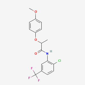 molecular formula C17H15ClF3NO3 B4107930 N-[2-chloro-5-(trifluoromethyl)phenyl]-2-(4-methoxyphenoxy)propanamide 
