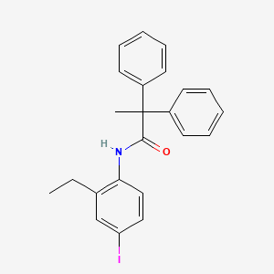 molecular formula C23H22INO B4107941 N-(2-ethyl-4-iodophenyl)-2,2-diphenylpropanamide 