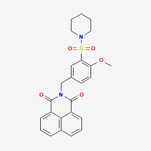 molecular formula C25H24N2O5S B4108014 2-[4-methoxy-3-(1-piperidinylsulfonyl)benzyl]-1H-benzo[de]isoquinoline-1,3(2H)-dione 