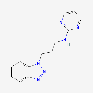 molecular formula C13H14N6 B4108020 N-[3-(1H-1,2,3-benzotriazol-1-yl)propyl]-2-pyrimidinamine trifluoroacetate 