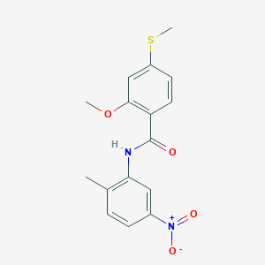 molecular formula C16H16N2O4S B410803 2-methoxy-N-(2-methyl-5-nitrophenyl)-4-(methylsulfanyl)benzamide 