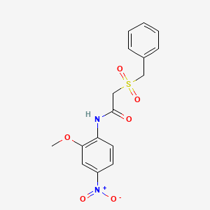 molecular formula C16H16N2O6S B4108035 2-(benzylsulfonyl)-N-(2-methoxy-4-nitrophenyl)acetamide 