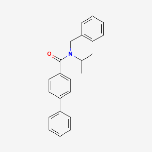 molecular formula C23H23NO B4108037 N-benzyl-N-isopropyl-4-biphenylcarboxamide 
