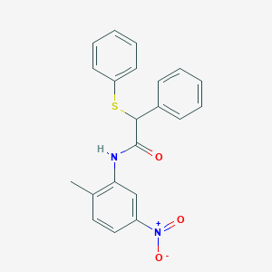 molecular formula C21H18N2O3S B410806 N-(2-Methyl-5-nitro-phenyl)-2-phenyl-2-phenylsulfanyl-acetamide 
