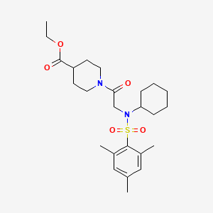 molecular formula C25H38N2O5S B4108060 ethyl 1-[N-cyclohexyl-N-(mesitylsulfonyl)glycyl]-4-piperidinecarboxylate 