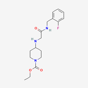 molecular formula C17H24FN3O3 B4108068 ethyl 4-({2-[(2-fluorobenzyl)amino]-2-oxoethyl}amino)piperidine-1-carboxylate 