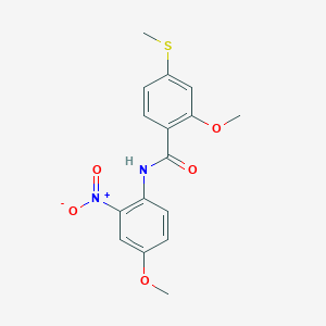 molecular formula C16H16N2O5S B410807 2-methoxy-N-(4-methoxy-2-nitrophenyl)-4-(methylsulfanyl)benzamide 