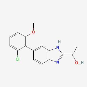 molecular formula C16H15ClN2O2 B4108104 1-[5-(2-chloro-6-methoxyphenyl)-1H-benzimidazol-2-yl]ethanol 