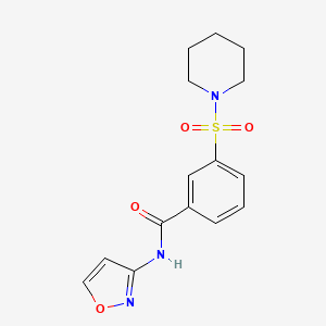 molecular formula C15H17N3O4S B4108110 N-3-isoxazolyl-3-(1-piperidinylsulfonyl)benzamide 