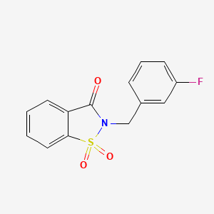 molecular formula C14H10FNO3S B4108118 2-(3-fluorobenzyl)-1,2-benzisothiazol-3(2H)-one 1,1-dioxide 