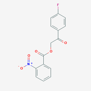 molecular formula C15H10FNO5 B410815 2-(4-Fluorophenyl)-2-oxoethyl 2-nitrobenzoate 