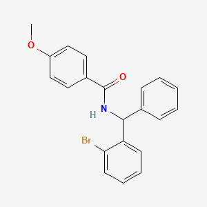 molecular formula C21H18BrNO2 B4108153 N-[(2-bromophenyl)(phenyl)methyl]-4-methoxybenzamide 