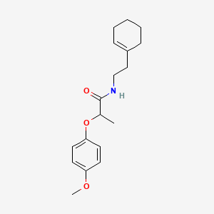 molecular formula C18H25NO3 B4108169 N-[2-(1-cyclohexen-1-yl)ethyl]-2-(4-methoxyphenoxy)propanamide 