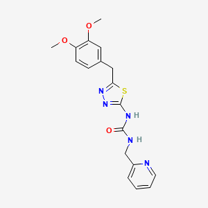 N-[5-(3,4-dimethoxybenzyl)-1,3,4-thiadiazol-2-yl]-N'-(pyridin-2-ylmethyl)urea