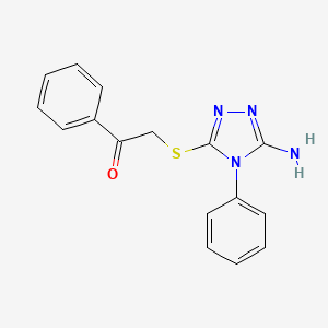 molecular formula C16H14N4OS B4108182 2-[(5-amino-4-phenyl-4H-1,2,4-triazol-3-yl)thio]-1-phenylethanone 