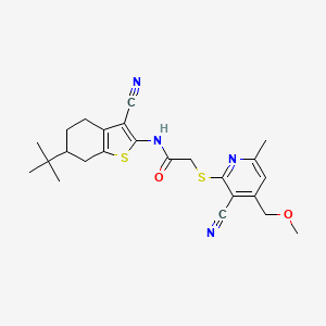 N-(6-tert-butyl-3-cyano-4,5,6,7-tetrahydro-1-benzothien-2-yl)-2-{[3-cyano-4-(methoxymethyl)-6-methyl-2-pyridinyl]thio}acetamide